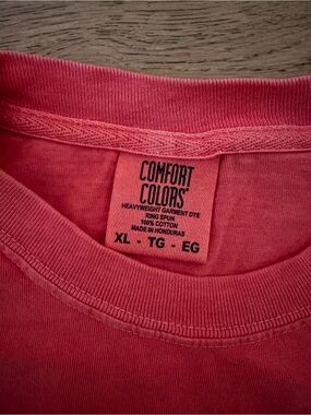 Comfort Colors | Coral Crew Neck Tee | XL